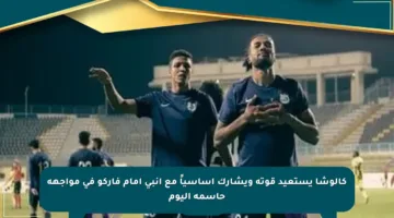 كالوشا يستعيد قوته ويشارك أساسياً مع إنبي أمام فاركو في مواجهة حاسمة اليوم
